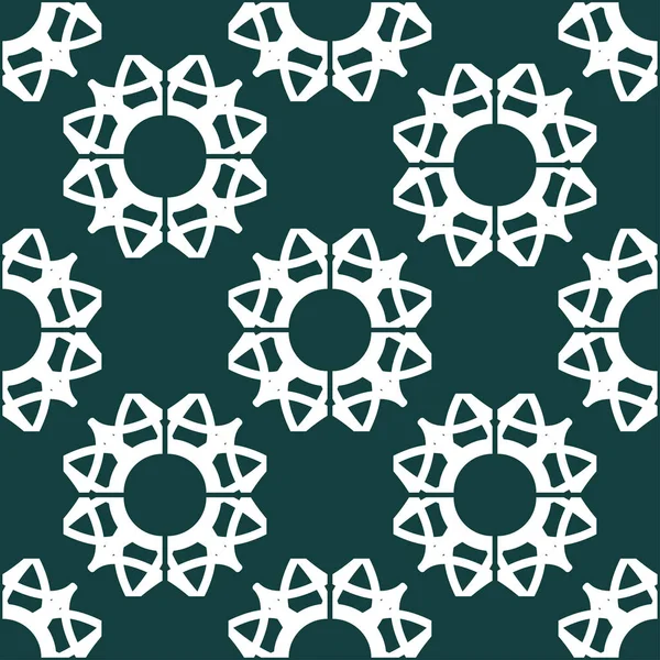Orientaliska mönster på grön bakgrund — Stock vektor