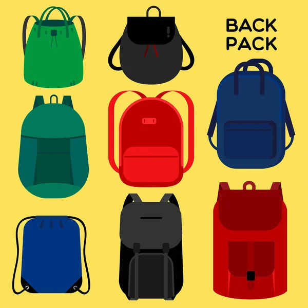 Farbe des Rucksacks — Stockvektor