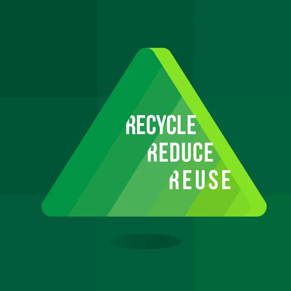 Hergebruik verminderen Recycle — Stockvector