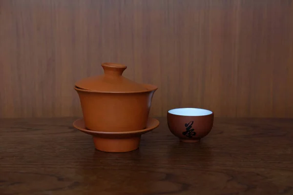 Bir fincan ile Çin çay seti — Stok fotoğraf