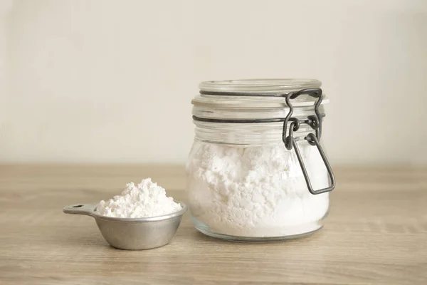 FLOUR JAR AND MEASURING CUP