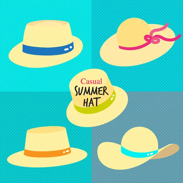 Alkalmi nyári kalap — Stock Vector
