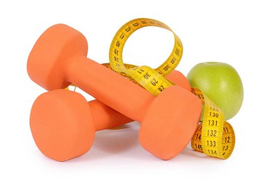 İzole dumbbells ile ölçüm bandı