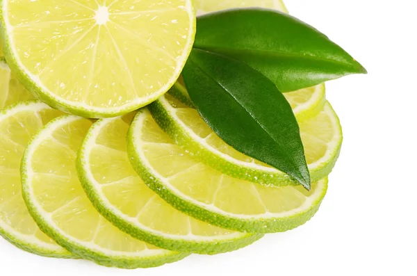 The fresh lime isolated on a white background — Stock Photo, Image