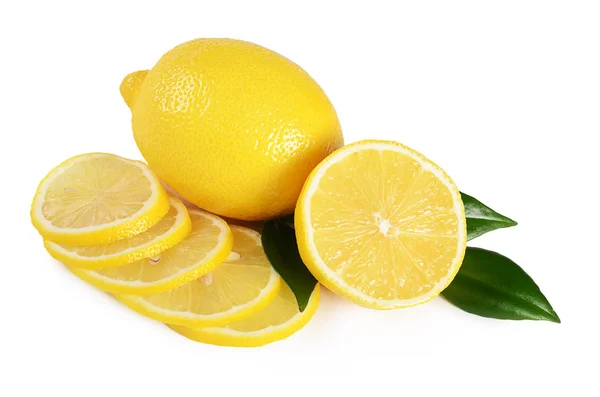 The fresh lemon  isolated on a white background Stock Picture