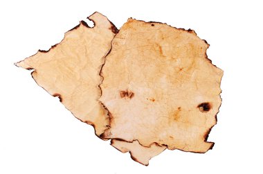 Yanık kenarları ile eski kağıt