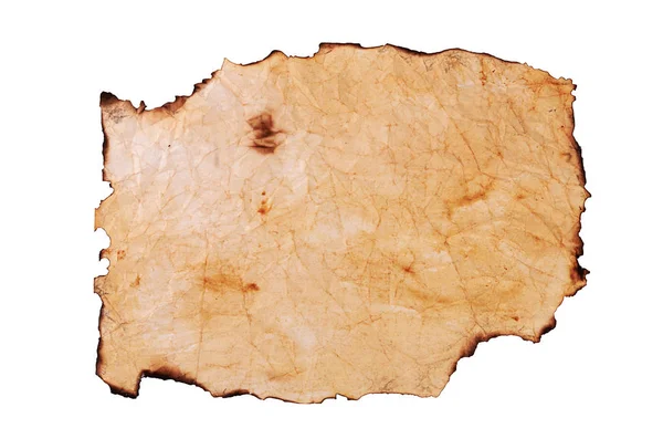 Yanık kenarları ile eski kağıt — Stok fotoğraf