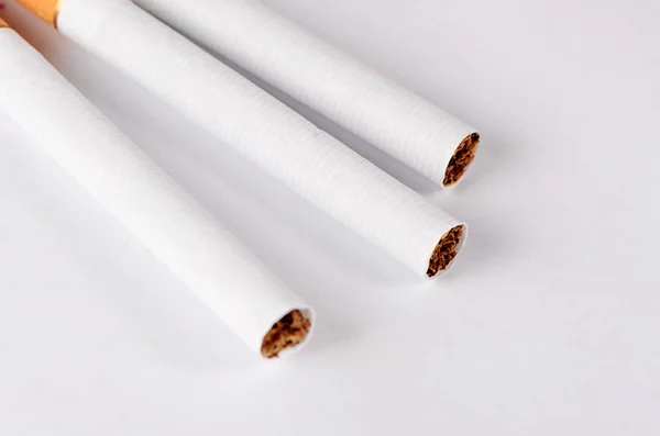 Detail tabákových cigaret pozadí nebo textury — Stock fotografie