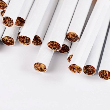 Yakın çekim tütün sigara arka plan veya doku