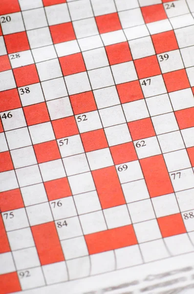 The blank crossword closeup — Stock Photo, Image