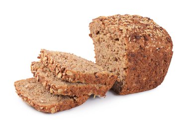 Beyaz izole tahıl ekmeği