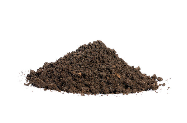 Ground closeup isolated on white background