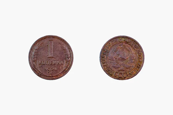 Moeda de cobre 1 centavo 1924 — Fotografia de Stock