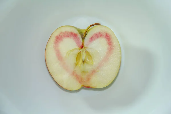 heart inside apple