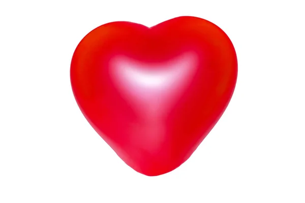 Red air glossy heart isolated on white background — Φωτογραφία Αρχείου