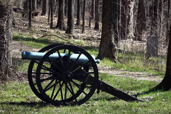 Cañón Guerra Civil Bosque Histórica Batalla Chickamagua —  Fotos de Stock