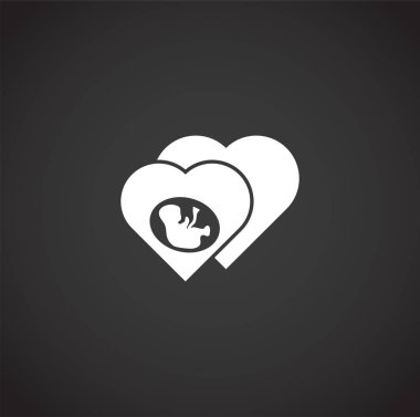 Grafik ve web tasarımı için arka planda üremeyle ilgili simge. Web veya mobil uygulama için yaratıcı illüstrasyon konsepti sembolü.