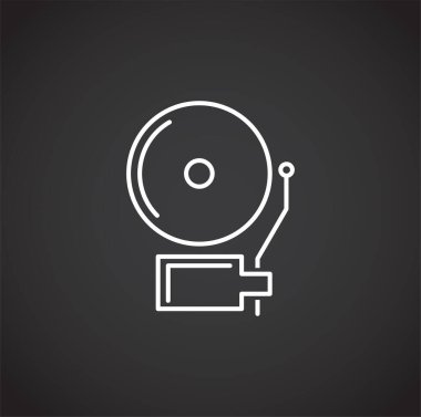 Grafik ve web tasarımı için arka planda okulla ilgili simge. Basit bir illüstrasyon. Web sayfası düğmesi ya da mobil uygulama için internet konsepti sembolü.