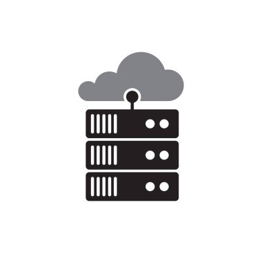 Grafik ve web tasarımı için arka planda teknolojiyle ilgili simge. Basit bir illüstrasyon. Web sayfası düğmesi ya da mobil uygulama için internet konsepti sembolü