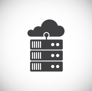 Grafik ve web tasarımı için arka planda teknolojiyle ilgili simge. Basit bir illüstrasyon. Web sayfası düğmesi ya da mobil uygulama için internet konsepti sembolü