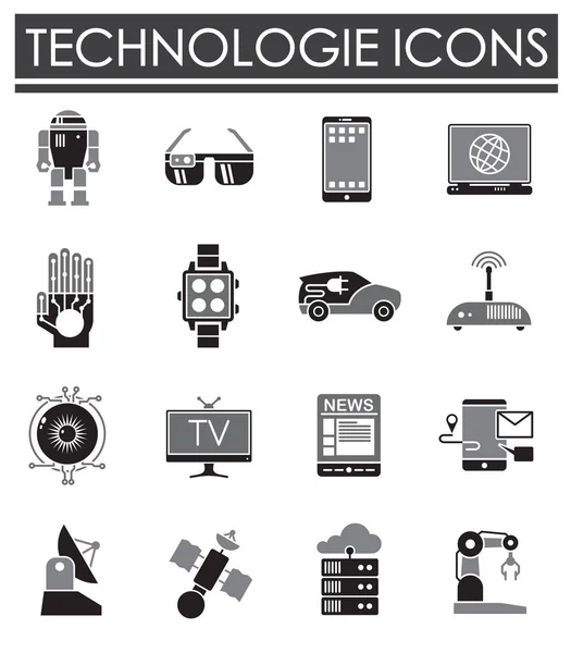 Icono relacionado con la tecnología establecido en el fondo para el diseño gráfico y web. Ilustración simple. Símbolo de concepto de Internet para botón de sitio web o aplicación móvil . — Vector de stock