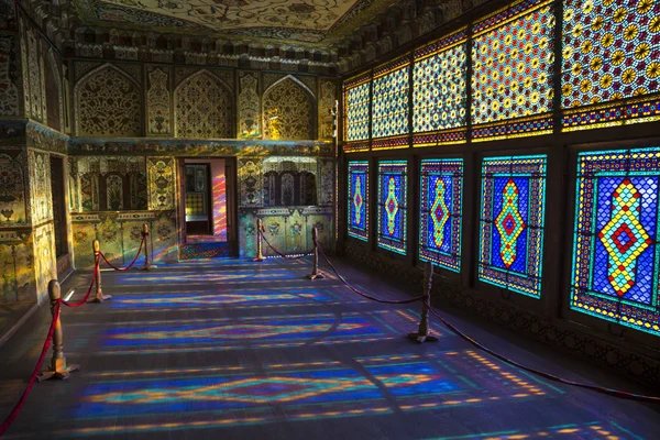 Sheki, Azerbaycan. Sheki 'deki Khans Sarayı. Azerbaycan Kültürü Mücevheri
