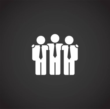 Grafik ve web tasarımı için arka planda takım çalışması simgesi. Web veya mobil uygulama için yaratıcı illüstrasyon konsepti sembolü.