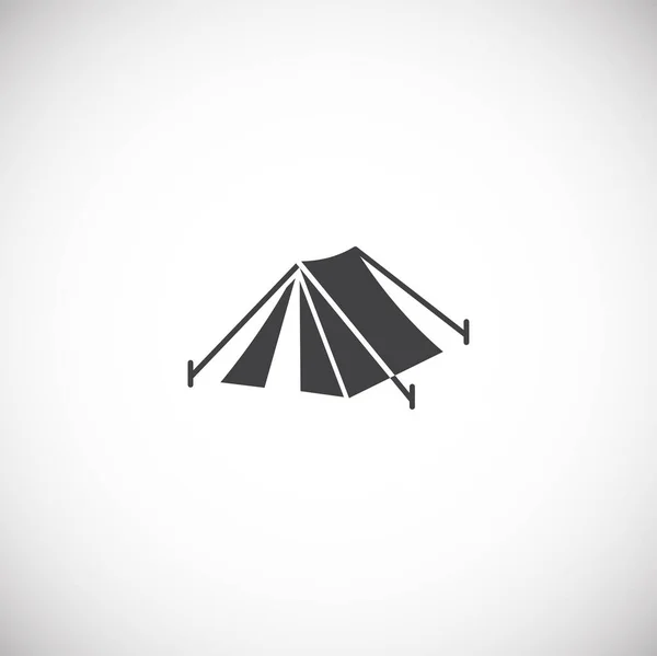 Icône de camping en arrière-plan pour la conception graphique et web. Symbole de concept d'illustration créative pour application web ou mobile . — Image vectorielle