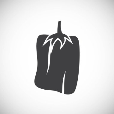 Grafik ve web tasarımı için arka planda sebzelerle ilgili simge. Web veya mobil uygulama için yaratıcı illüstrasyon konsepti sembolü.