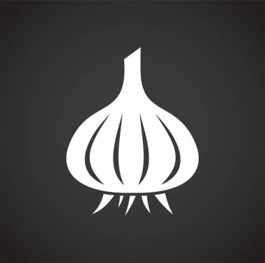 Grafik ve web tasarımı için arka planda sebzelerle ilgili simge. Web veya mobil uygulama için yaratıcı illüstrasyon konsepti sembolü.