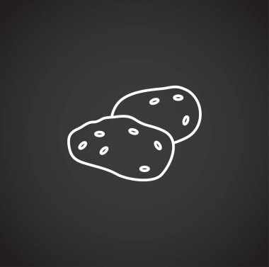 Grafik ve web tasarımı için arka planda sebzelerle ilgili simge. Web veya mobil uygulama için yaratıcı illüstrasyon konsepti sembolü.