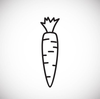 Grafik ve web tasarımı için arka planda sebzelerle ilgili simge. Web veya mobil uygulama için yaratıcı illüstrasyon konsepti sembolü.