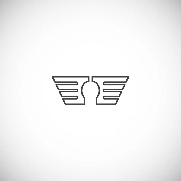 Flügel bezogene Symbol auf dem Hintergrund für Grafik-und Web-Design. kreatives Illustrationskonzept Symbol für Web oder mobile App. — Stockvektor