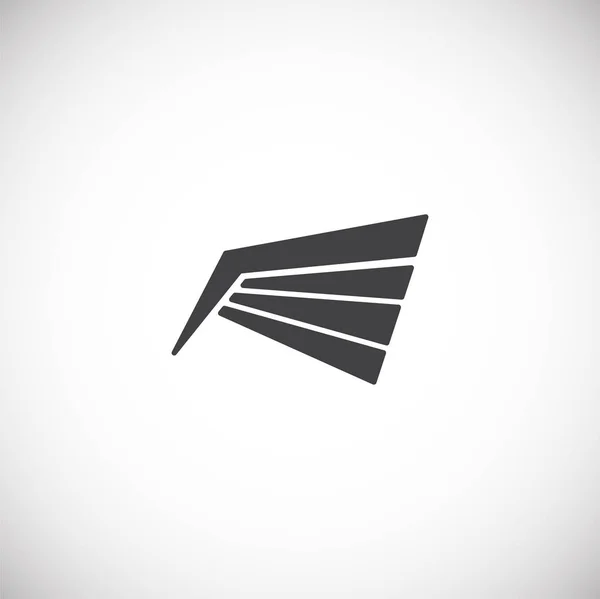 Wing ícone relacionado em segundo plano para design gráfico e web. Símbolo de conceito de ilustração criativa para web ou aplicativo móvel —  Vetores de Stock