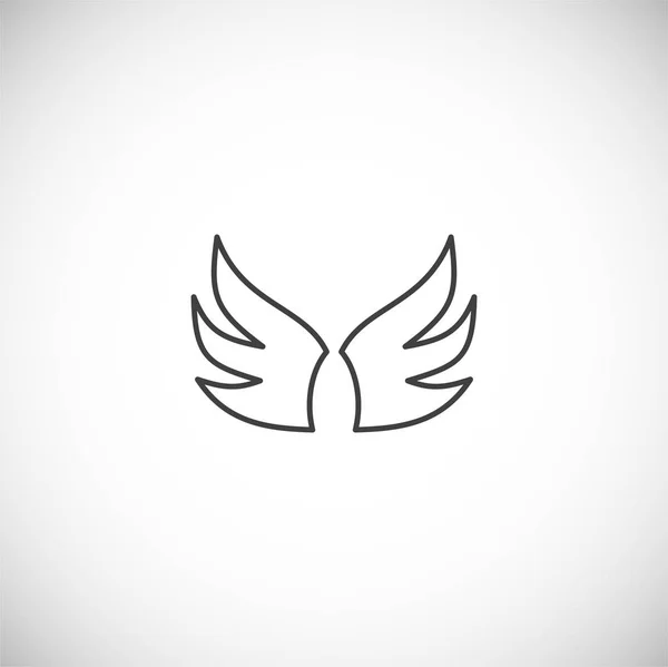 Flügel bezogene Symbol auf dem Hintergrund für Grafik-und Web-Design. kreatives Illustrationskonzept Symbol für Web oder mobile App. — Stockvektor