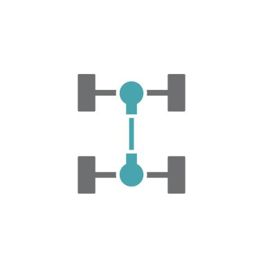 Car part icon on background for graphic and web design. Creative illustration concept symbol for web or mobile app.