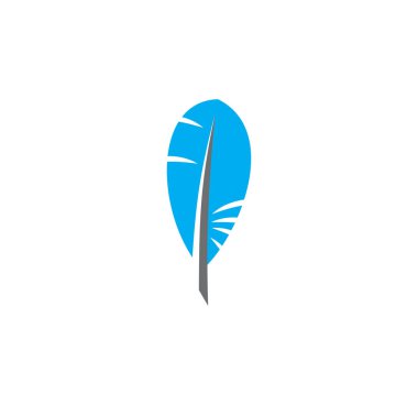 Feather icon on background for graphic and web design. Creative illustration concept symbol for web or mobile app.
