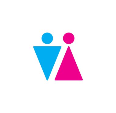 Gender related icon on background for graphic and web design. Creative illustration concept symbol for web or mobile app.