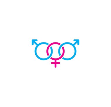 Gender related icon on background for graphic and web design. Creative illustration concept symbol for web or mobile app.