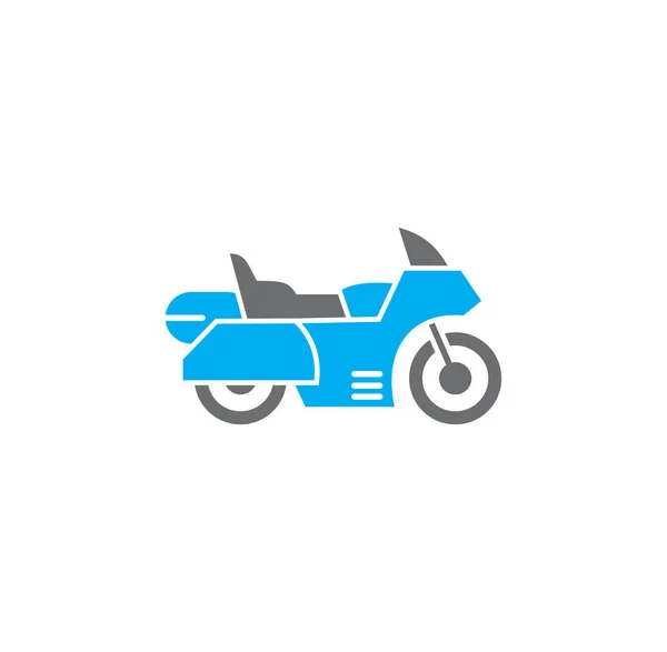 Icône de moto en arrière-plan pour la conception graphique et web. Symbole de concept d'illustration créative pour application web ou mobile . — Image vectorielle