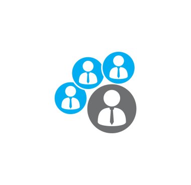 Group of business people related icon on background for graphic and web design. Creative illustration concept symbol for web or mobile app.