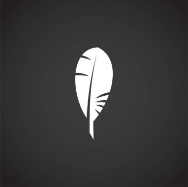 Feather icon on background for graphic and web design. Creative illustration concept symbol for web or mobile app.