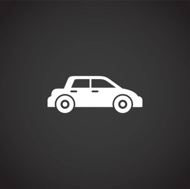 Car icon on background for graphic and web design. Creative illustration concept symbol for web or mobile app.