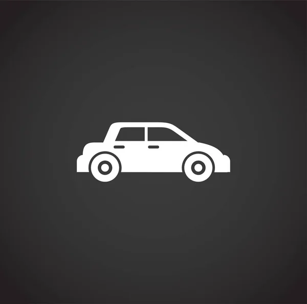 Icono del coche en el fondo para el diseño gráfico y web. Símbolo de concepto de ilustración creativa para web o aplicación móvil . — Vector de stock