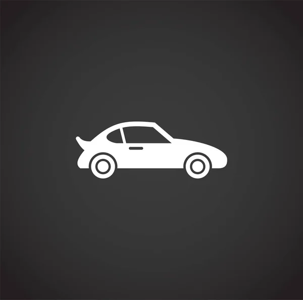 Ícone de carro em segundo plano para design gráfico e web. Símbolo de conceito de ilustração criativa para web ou aplicativo móvel . — Vetor de Stock