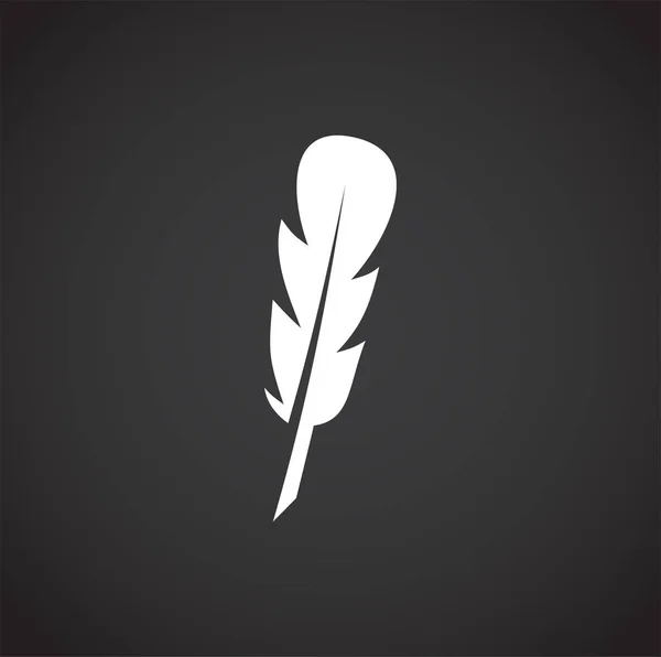 Feather icon on background for graphic and web design. Creative illustration concept symbol for web or mobile app. — 스톡 벡터