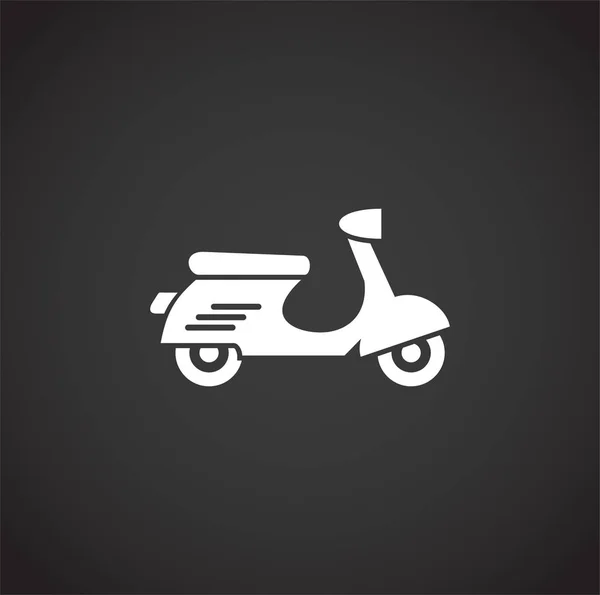 Icône de moto en arrière-plan pour la conception graphique et web. Symbole de concept d'illustration créative pour application web ou mobile . — Image vectorielle