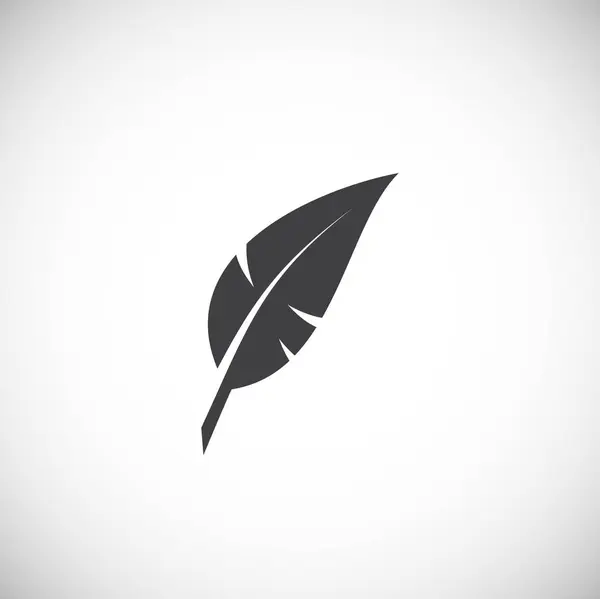 Feather icoon op de achtergrond voor grafisch en web design. Creatieve illustratie concept symbool voor web of mobiele app. — Stockvector