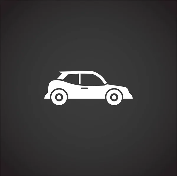 Icono del coche en el fondo para el diseño gráfico y web. Símbolo de concepto de ilustración creativa para web o aplicación móvil . — Vector de stock