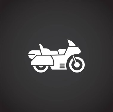 Motorcycle icon on background for graphic and web design. Creative illustration concept symbol for web or mobile app.